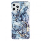 Fashion TPU Deksel for iPhone 12 Pro Max - blå Marmor thumbnail