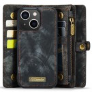 CaseMe 2-i-1 Lommebok deksel iPhone 15 svart thumbnail