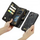 CaseMe 2-i-1 Lommebok deksel iPhone 14 svart thumbnail