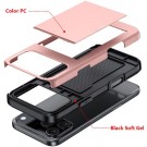 Kalebol Hybrid TPU + PC Deksel plass til kort iPhone 17 Pro Max Roségull thumbnail