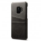 Suteni TPU Deksel med PU-lær plass til kort Galaxy S9 svart thumbnail