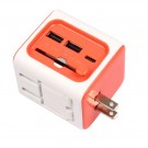 Universal reise Adapter - rød thumbnail
