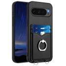Tech-Flex TPU Deksel med PU-lær plass til kort Google Pixel 10 / 10 Pro 5G svart thumbnail