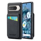 Fierre Shann TPU Deksel med PU-lær plass til kort Google Pixel 9 Pro XL 5G svart thumbnail