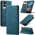 CaseMe flip Retro deksel for Samsung Galaxy S25 Edge 5G blå thumbnail