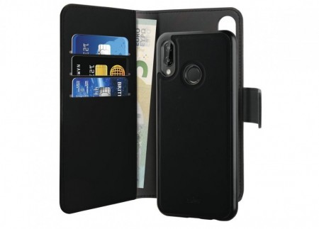 Puro 2-i-1 Magnetisk Lommebok-deksel Huawei P20 Lite svart