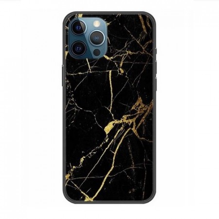 Fashion TPU Deksel iPhone 14 Pro Max - Svart Marmor