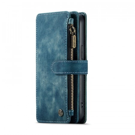 CaseMe retro Multifunksjonell Lommebok deksel iPhone 14 Pro Max blå