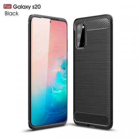 TPU Deksel Carbon for Galaxy S20 svart