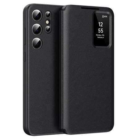 Smart Clear View Flip deksel Samsung Galaxy S22 Ultra 5G - Svart