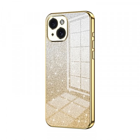 Fashion TPU Deksel Glitter Powder iPhone 15 - Gull