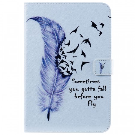 Deksel til iPad Mini 5/4 - Blue Feathers
