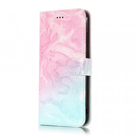 Lommebok deksel for Huawei P20 Pro rosa/grønn marmor