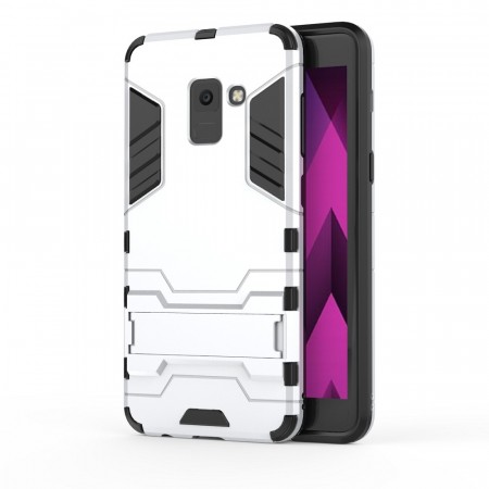 Hybrid TPU + PC Deksel Samsung Galaxy A8 (2018) sølv