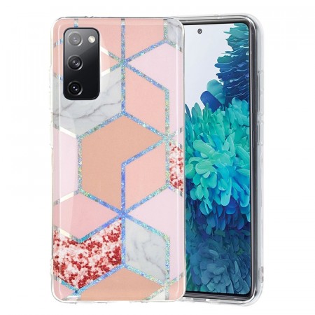 Lux TPU Deksel Electroplating for Samsung Galaxy S20 FE - Marmor mønster