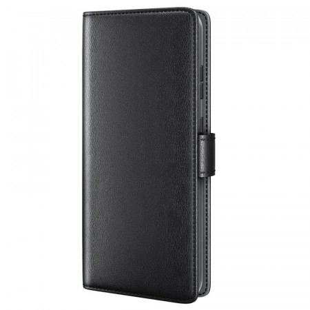 Lommebok deksel ekte Lær for Samsung Galaxy S22 Ultra svart