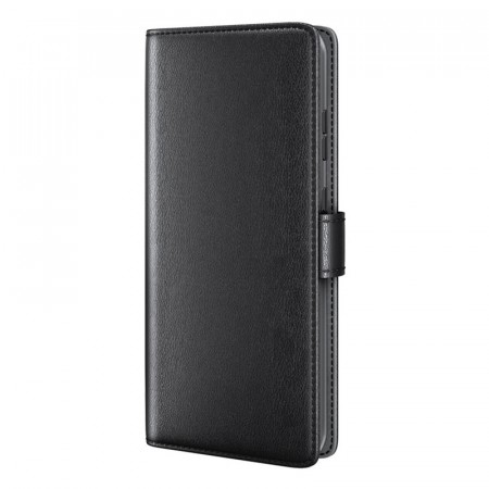 Lommebok deksel ekte Lær for Samsung Galaxy S23 Ultra svart