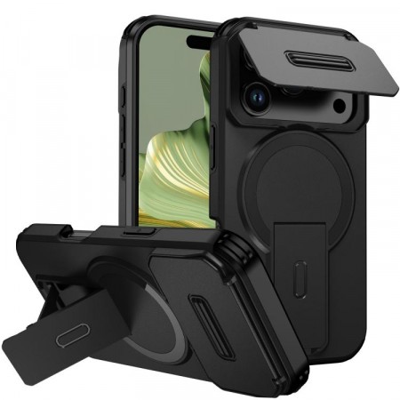 Tech-Flex Deksel Kickstand iPhone 18 Pro MagSafe - Svart