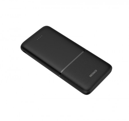 Deltaco 10000 mAh PowerBank, 2 x USB-A / 1 x USB-C Sikkerhetsfunksjoner - Svart