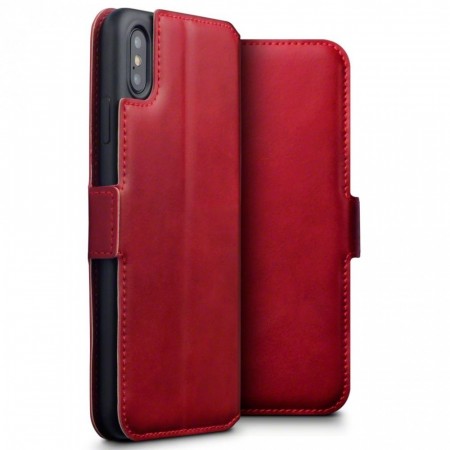 iPhone XS Max Foliodeksel Skinn - Rød