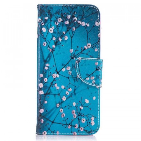 Lommebok deksel til Galaxy S8 Plus - rosa blomster