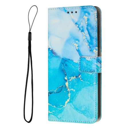 Lommebok deksel for Samsung Galaxy S23 FE 5G - blå marmor
