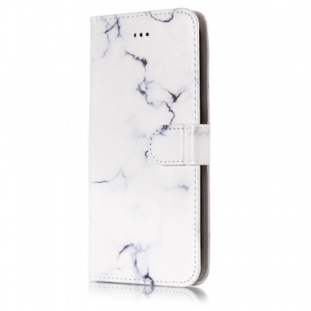 Lommebok deksel for Huawei P Smart (2018) hvit marmor