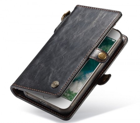 CaseMe 2-i-1 Lommebok deksel iPhone X/XS svart