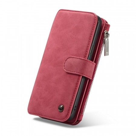 CaseMe 2-i-1 Lommebok deksel Galaxy S21 Ultra rød