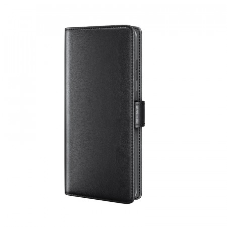 Lommebok deksel ekte Lær for Samsung Galaxy S22 Ultra svart