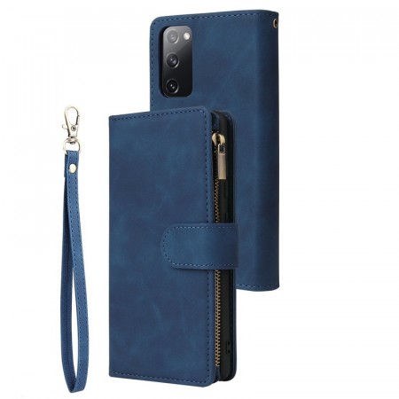 Lommebok deksel Multifunksjonell Samsung Galaxy S20 FE mørk blå