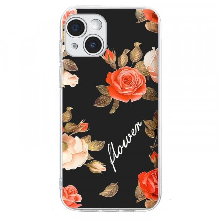 Fashion TPU Deksel for iPhone 14/13 - Blomster