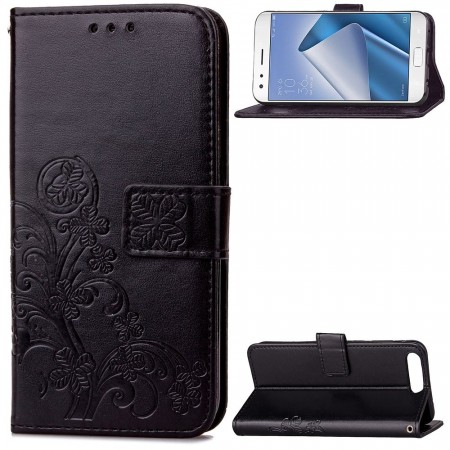 Lommebok deksel for Asus ZenFone 4 Pro (ZS551KL) svart mønster