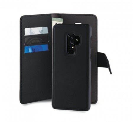 Puro 2-i-1 Magnetisk Lommebok-deksel Galaxy S9 Plus Svart