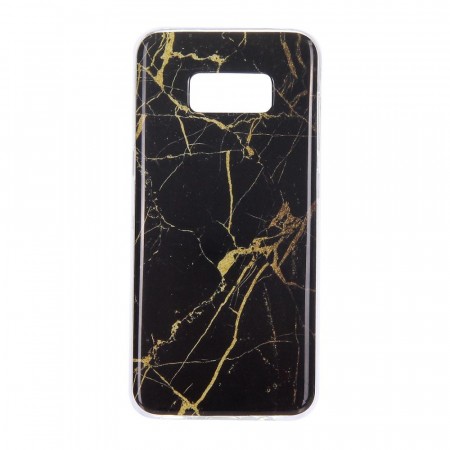 TPU Deksel Samsung Galaxy S8 - gull svart Marmor
