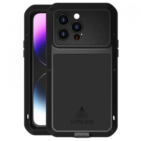 Love Mei Powerful Hybrid-deksel iPhone 14 Pro Max - Svart
