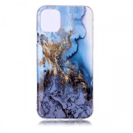 Fashion TPU Deksel for iPhone 11 - Marmor blå