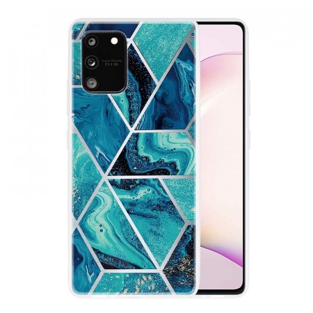 Lux TPU Deksel for Samsung Galaxy S10 Lite - Blå/grønn Marmor