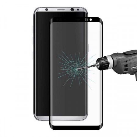 Enkay Hat-Prince Buet herdet Glass skjermbeskytter Galaxy S8 Plus svart kant