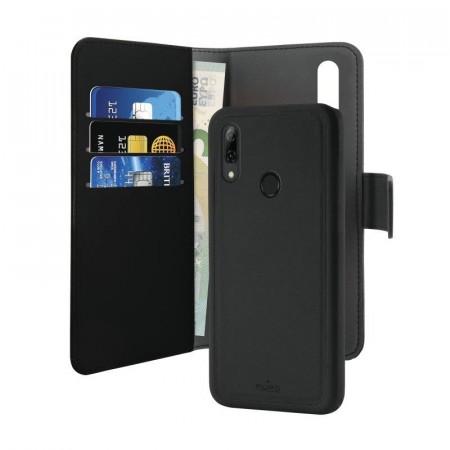 Puro 2-i-1 Magnetisk Lommebok-deksel Huawei P Smart (2019) svart