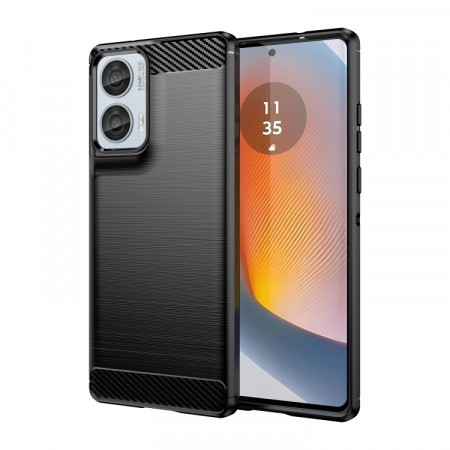 Tech-Flex TPU Deksel Carbon Motorola Moto G85 5G svart