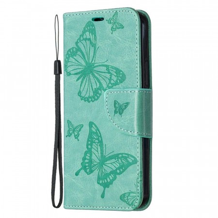 Lommebok deksel til iPhone 12/12 Pro - Grønn Butterfly