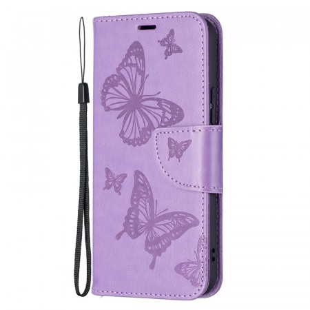 Lommebok deksel til Samsung Galaxy S22+ plus - Lilla Butterfly