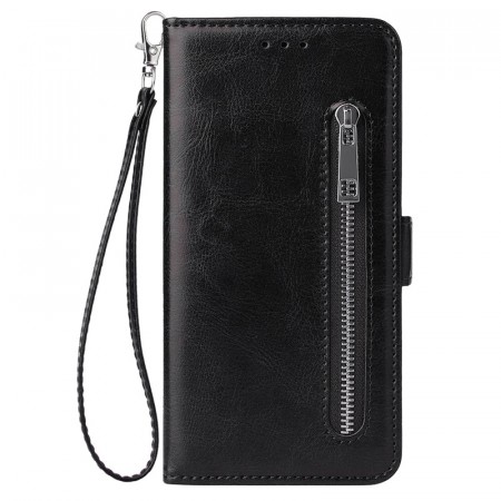 Lommebok deksel Multifunksjonell Zippered iPhone X/XS svart