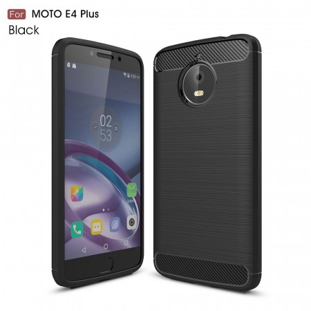 TPU Deksel Carbon Motorola Moto E4 Plus svart