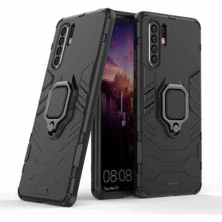Armor TPU + PC Deksel med Ring Grep Huawei P30 Pro svart