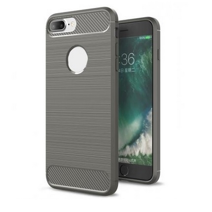 TPU Deksel Carbon iPhone 8/7 Plus grå