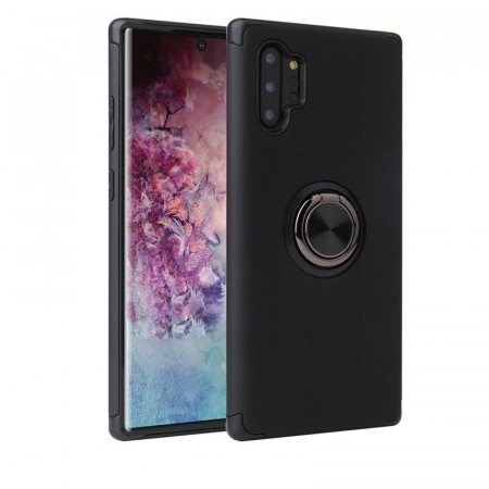 TPU + PC Deksel med Ring Grep Galaxy Note10 svart