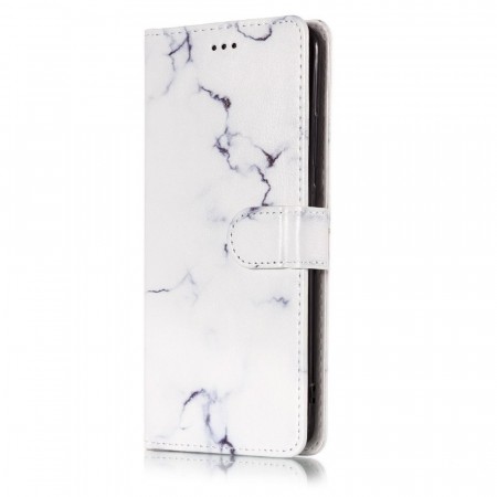 Lommebok deksel for Nokia 7 Plus hvit marmor