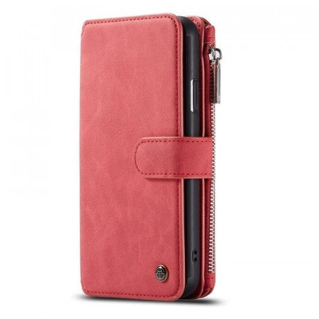 CaseMe 2-i-1 Lommebok deksel iPhone 12 Mini rød